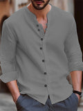 Men's Linen Extra Loose Autumn Long Sleeve Shirt