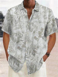 Men's Super Soft Linen Breathable Printed Beach Shirt