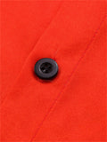 Crane Print Button Up Red Shirt for Men