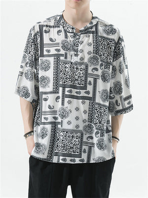 Summer Loose Retro Printed Shirts