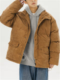 Men's Street Fashion Warm Cotton Padded Corduroy Coats