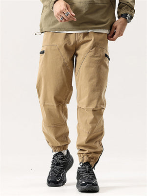 Male Zippered Pocket Comfort Drawstring Work Pants