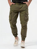 Male Fashion Chic Solid Color Cargo Trousers