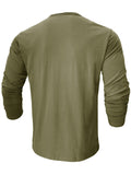 Men's Simple Crew Neck Slim Long Sleeve Bottoming Shirt