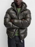 Warm Zipper Hooded Cotton-padded Coats for Men