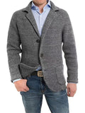 Male Autumn Winter Knitting Lapel Warm Sweater