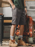 Loose-fitting Drawstring Knee-Length Cargo Shorts for Male