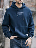 Fashion Classic Letter Print Drawstring Sports Hoodie for Men