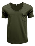 Summer Solid Color Round Neck Breathable T-shirts for Men