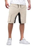 Male Contrast Color Drawstring Casual Summer Shorts