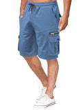 Male Modish Plus Size Elasticated Waist Pockets Shorts