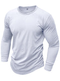 Men's Simple Crew Neck Slim Long Sleeve Bottoming Shirt