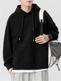 Men's Letter Embroidery Relaxed Hoodies with Pocket