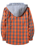 Spring Autumn Men's Trendy Plaid Hoodies