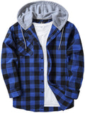 Spring Autumn Men's Trendy Plaid Hoodies