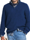 Men's Stand Collar Warm Windproof British Knit Sweater