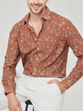 Stylish Printed Turn-down Collar Holiday Shirt for Male