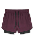 Men's Stretchy Quick Dry Double-Layer Basketball Shorts