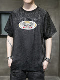 Men's Chinese Style Monkey King Embroidery Retro T-shirt