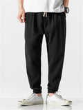 Men's Cozy Elastic Waist Casual Linen Pants