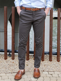 Men's Fashionable Mid-Rise Slim Fit Trousers