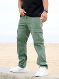 Men's Leisure Hardwearing Side Patch Pocket Cargo Pants