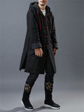 Men's Asian Inspired Warm Hooded Long Coats For Winter