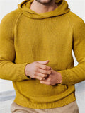 Men's Leisure Long Sleeve Basic Hooded Knitted Sweater