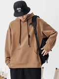 Men's Letter Embroidery Relaxed Hoodies with Pocket