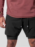 Summer Sports Double-Layer Men's Basketball Shorts