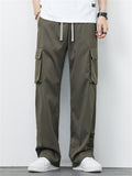 Men's Ice Silk Breathable Straight-Leg Cargo Pants