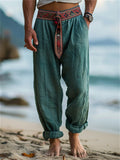 Vintage Patchwork Printed Men's Casual Pants