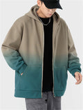 Men's Trendy Gradient Contrast Color Thickened Hoodies