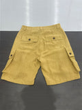 Men's Summer Multi-pocket Yellow Cargo Shorts