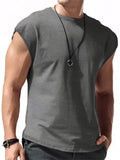 Male Summer Leisure Solid Sleeveless Tank Tops T-shirts