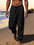 Men's Comfy Sporty Drawstring Ankle-tied Cargo Pants