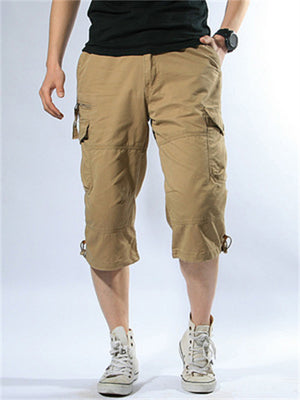 Men's Relaxed Multiple Pockets Short Cargo Trousers