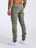 Casual Wear Resistant Slim Fit Jeans for Male