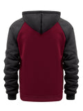 Men's Trendy Contrast Color Splicing Zipper Hoodies