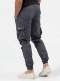 Male Fashion Chic Solid Color Cargo Trousers