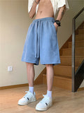 Male Simple Plain Summer Elastic Waist Shorts