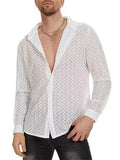 Men's Trendy See-Through Oversized Lapel Shirts