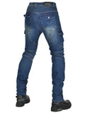 Super Cool Knight Motorcycle Denim Pants with Knee & Hip Protector