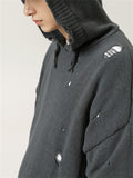 Ripped Loose Knitted Hoodies for Men