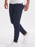 Summer Men's Simple Elastic Ice Silk Sports Trousers