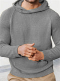 Men's Leisure Long Sleeve Basic Hooded Knitted Sweater