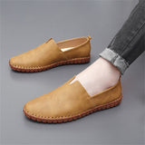 Men's Casual Lightweight Rubber Sole Stitching Flats