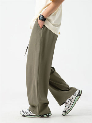 Male Summer Lightweight Basic Solid Color Casual Pants