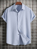 Simple Solid Color Cotton Linen Breathable Men's Shirt