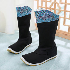 Embroidered Patchwork Chinese Style Boots for Male